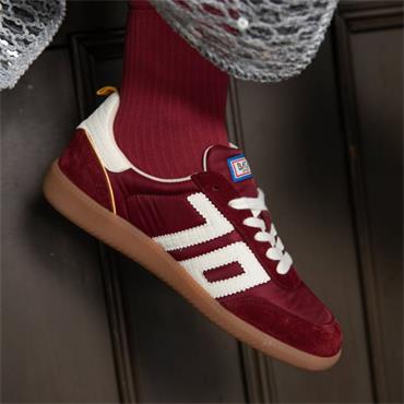 Back70 Ghost Gumsole Nylon Suede Trainer - Wine